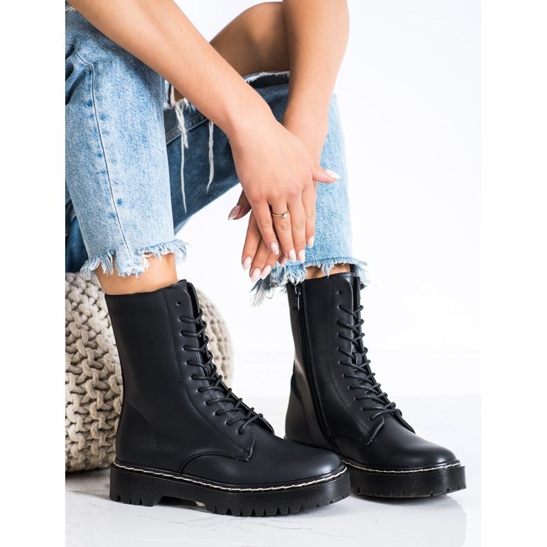 S. BARSKI Lace-up boots on the S.BARSKI platform black 2