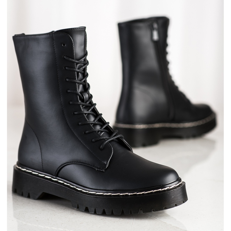 S. BARSKI Lace-up boots on the S.BARSKI platform black 1