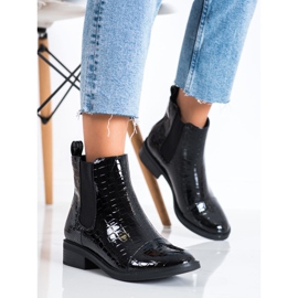 Goodin Lacquered Jodhpur boots Snake Print black 2