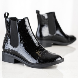 Goodin Lacquered Jodhpur boots Snake Print black 1