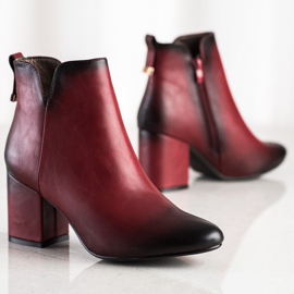 M.Daszyński Maroon boots with insulation red 1