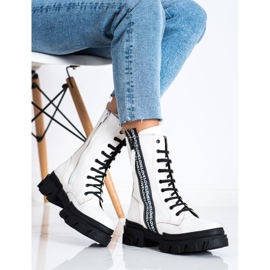 SHELOVET Boots With Eco Leather Love white 1 SHELOVET Boots With Eco Leather Love white 1