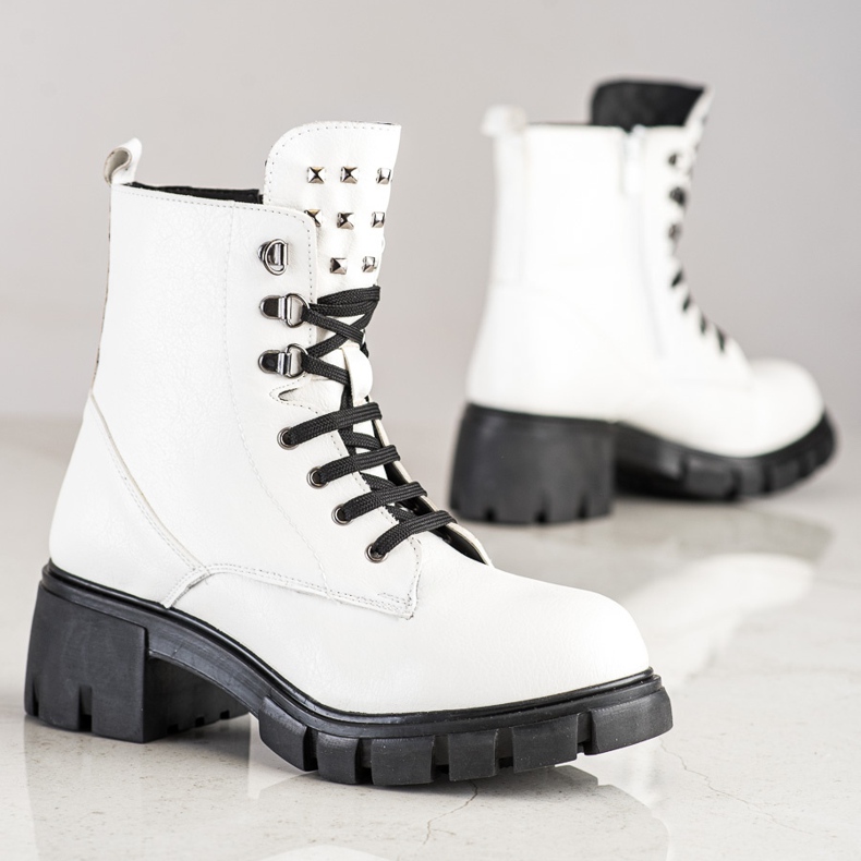 SHELOVET Fashionable Workers With Studs white 1