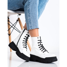 SHELOVET Warm boots with eco leather white 1