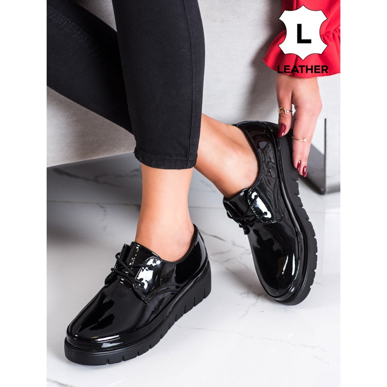 Filippo Black Leather Shoes 1