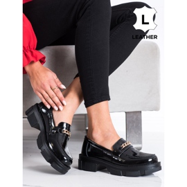 Filippo Leather Brogues With A Chain black 1