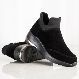 Filippo Leather Sneakers On A Zipper black 1