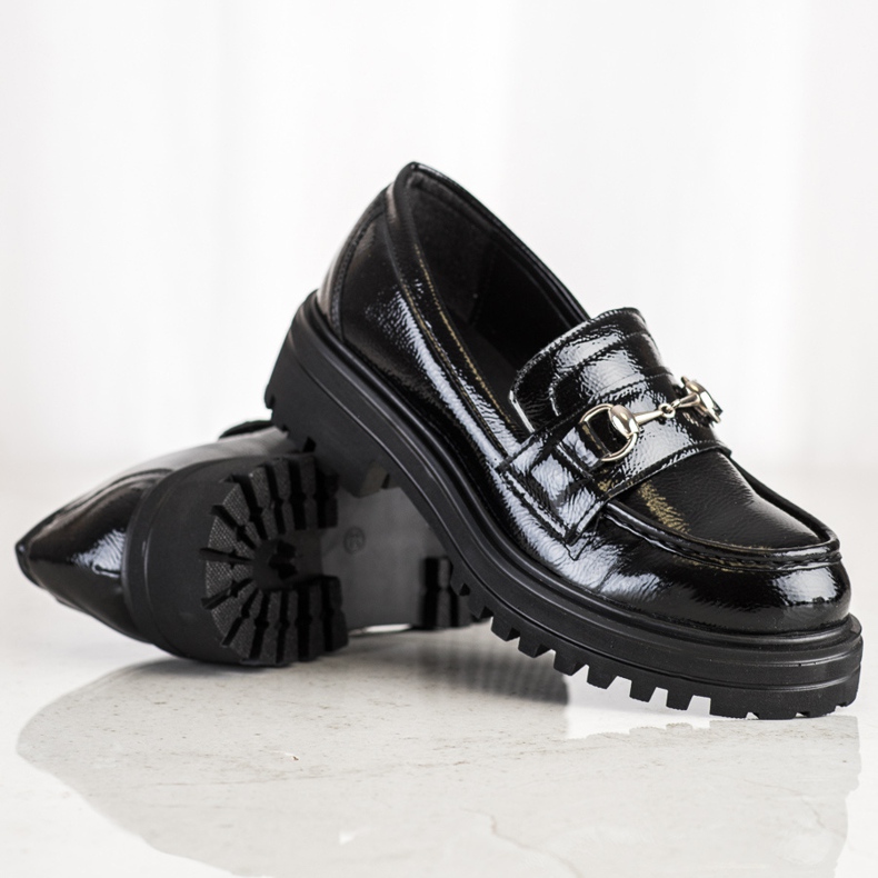 SHELOVET Moccasins On The Fashion Platform black 1
