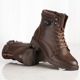SHELOVET Warm lace-up boots brown 1 SHELOVET Warm lace-up boots brown 1