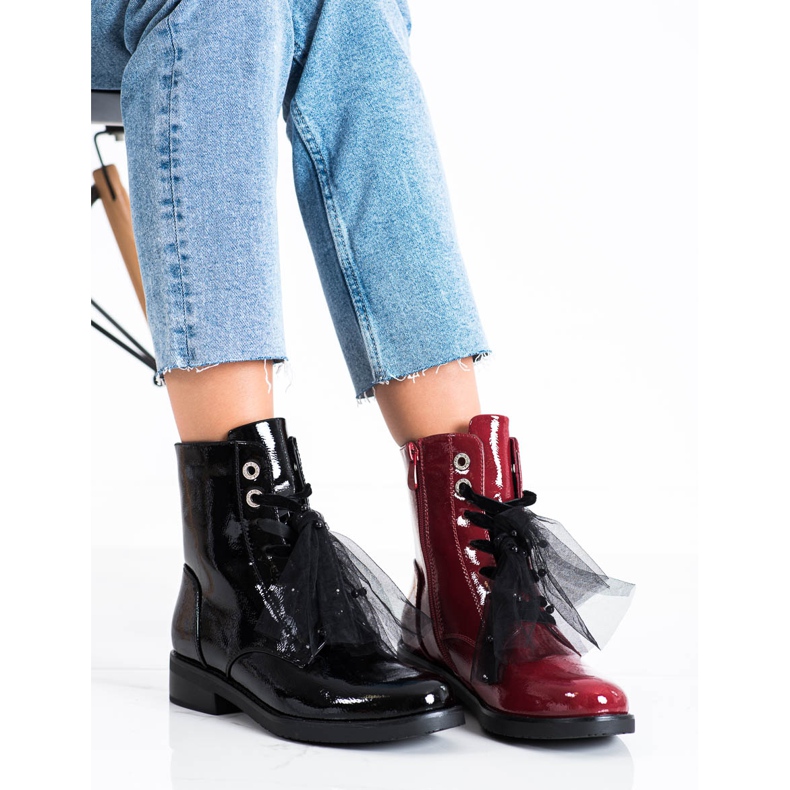 Elegant Lace-up VINCEZA boots black 2 Elegant Lace-up VINCEZA boots black 2