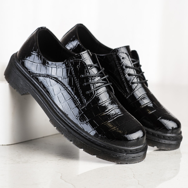 Filippo Snake Print Leather Shoes black 1