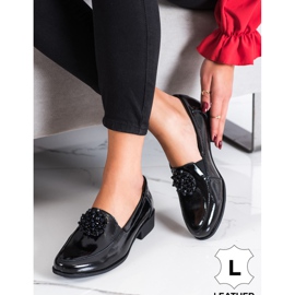 Filippo Leather shoes with an ornament black 2