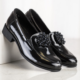 Filippo Leather shoes with an ornament black 1