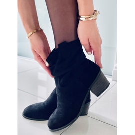 Black low-heeled boots Z1165 Black 1