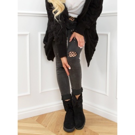 Boots on a hidden wedge black KL-711 Black 2