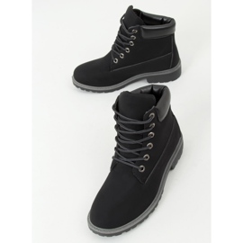 Black women's timber boots F662 Black 1