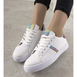 Rainbow sneakers with a rainbow finish white 1