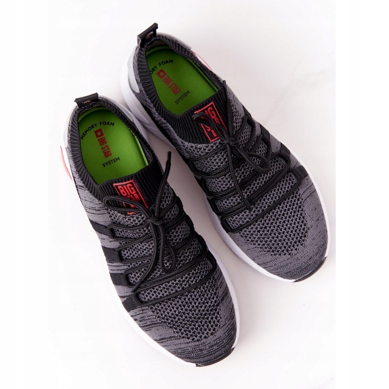 Women's sports shoes Memory Foam Big Star HH274532 dark gray grey 4