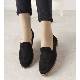 Downtown black flat-heel loafers 1