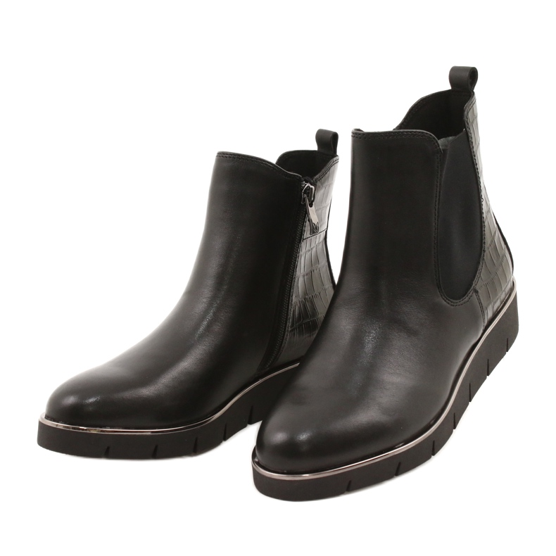 Caprice Wedge boots Walking On Air system 25339 Black 2