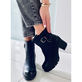 Black military high-heeled boots 8998-11 Black 2