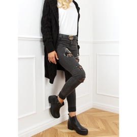 Black boots with thick soles 9B1053 Black 2