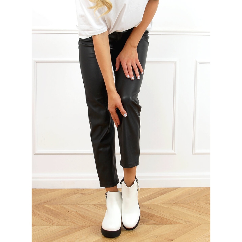 White boots with thick soles 9B1053 White 2