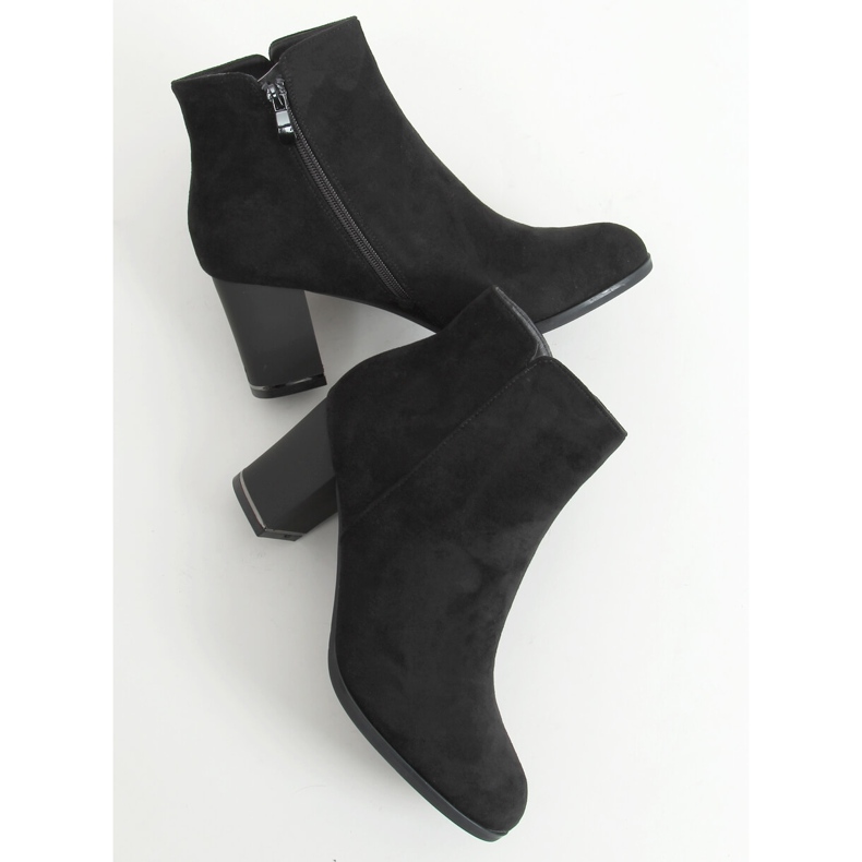 Black low-heeled boots KL-718 Black 2 Black low-heeled boots KL-718 Black 2