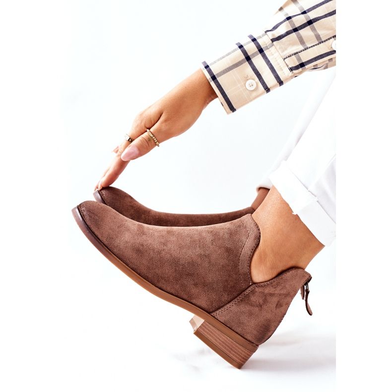 Vinceza Women's Suede Warm Boots Beige Joaliene 1