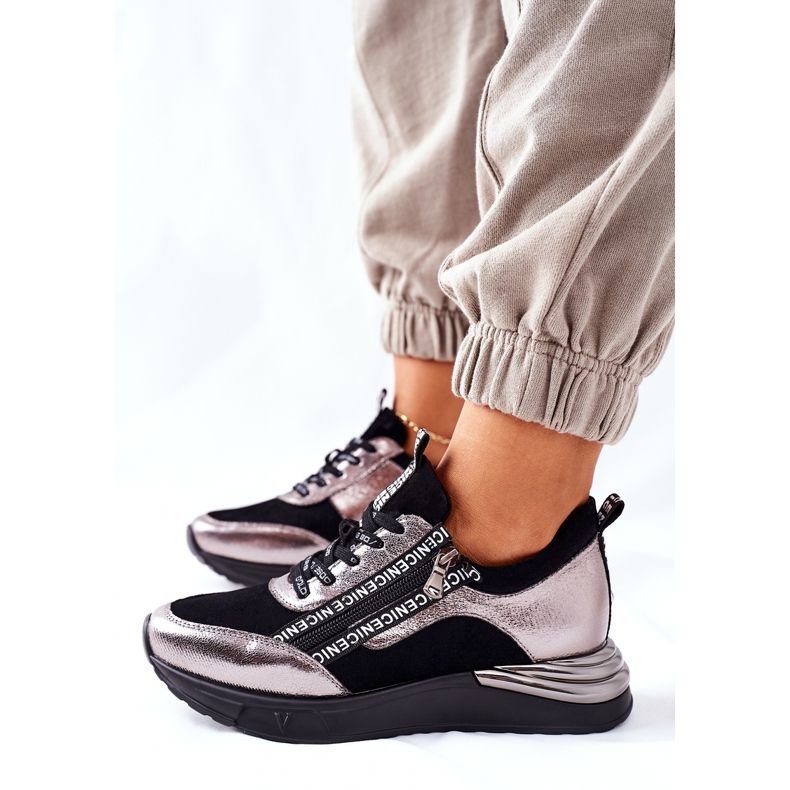 Vinceza Women's Sport Shoes Sneakers Black Aduan 1 Vinceza Women's Sport Shoes Sneakers Black Aduan 1