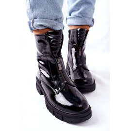 S.Barski Women's Black Boots Nobleford 1