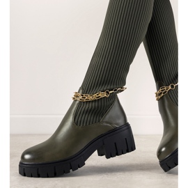 Green boots with a sock upper Cheers 1