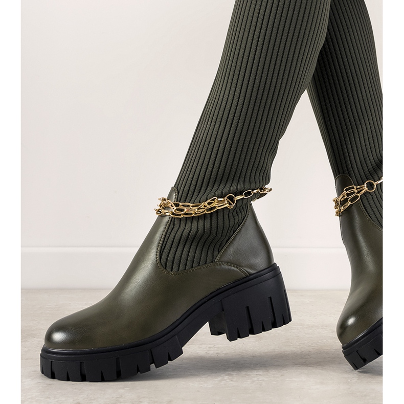 Green boots with a sock upper Cheers 1