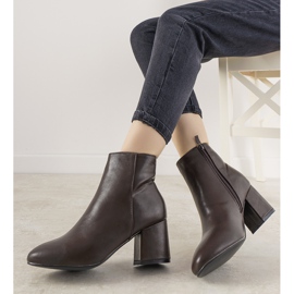 Brown elegant ankle boots on the Hale post 1