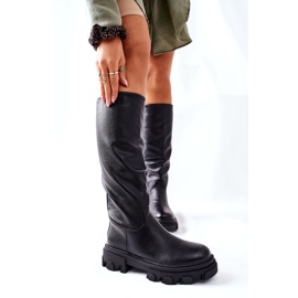 S.Barski Women's High Boots Black Little Bit 2