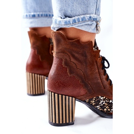 Women's Boots Leather Maciejka Brown 03190-02 1