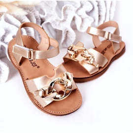 FR1 Children's Sandals With A Chain Golden Buffy 4