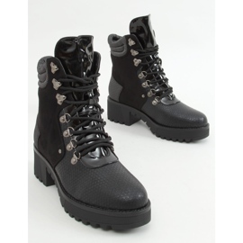 Black lace-up boots DF3712 Black 1