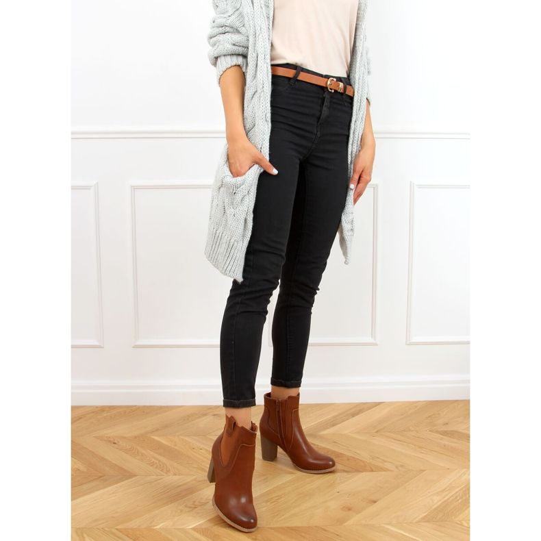 Brown high-heeled boots 3654 Camel 2