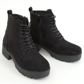 Lace-up boots with a thick sole black D130 Black 1