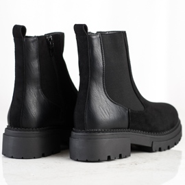 Evento Suede platform ankle boots black 1