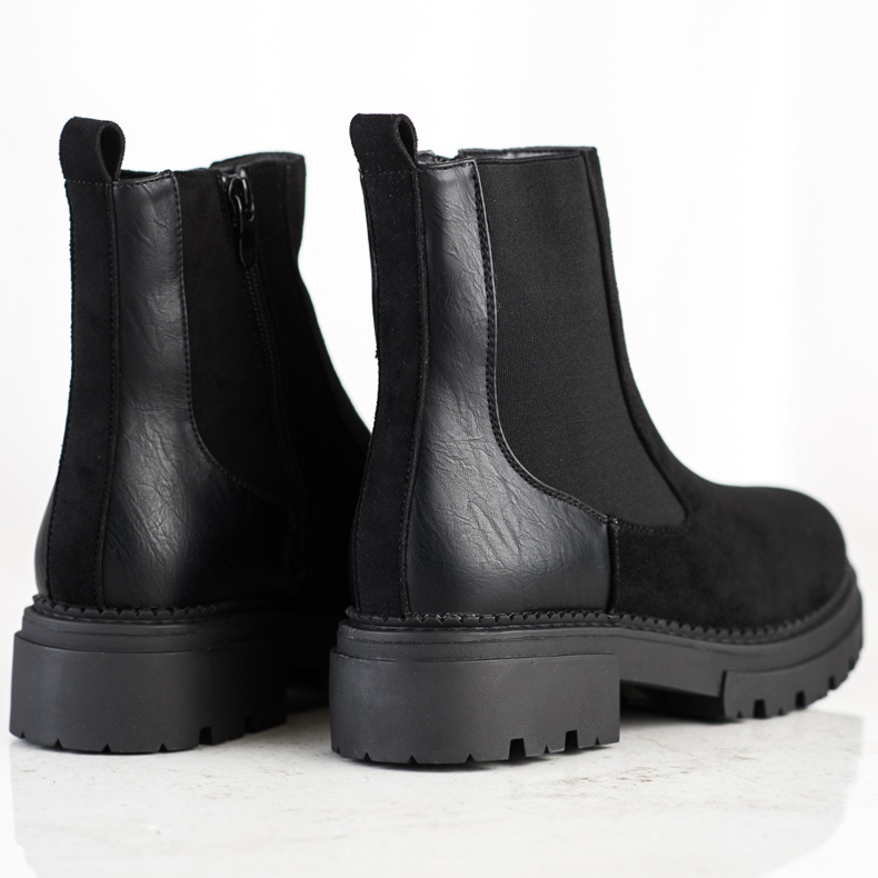 Evento Suede platform ankle boots black 1