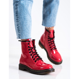 Queentina Fashionable lacquered hiking boots 2