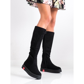 Seastar Suede Platform Boots black 1
