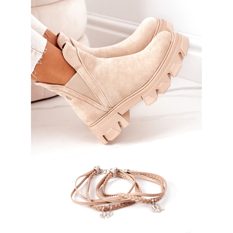 PS1 Warm Booties Jodhpur boots Beige Good Idea 5
