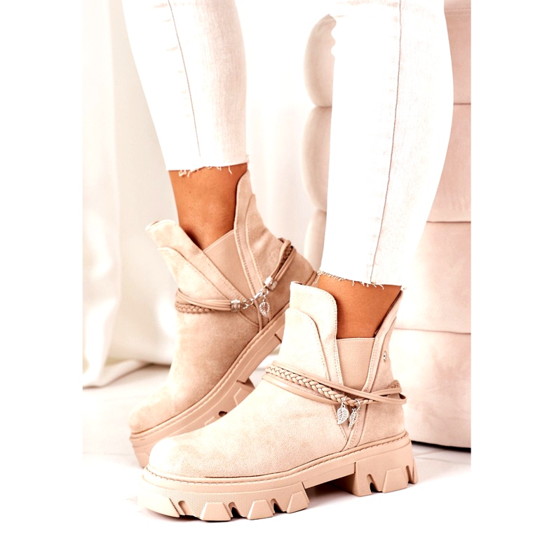 PS1 Warm Booties Jodhpur boots Beige Good Idea 3