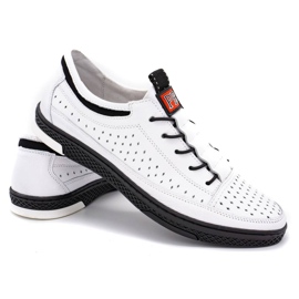 Polbut Men's leather summer shoes K22 white 3