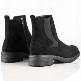 SHELOVET Black suede boots 1