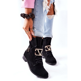 Women's Suede Black Boots Nicole 2676 2