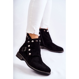 S.Barski Women's Suede Boots With A Buckle S. Barski Black Merk 1 S.Barski Women's Suede Boots With A Buckle S. Barski Black Merk 1